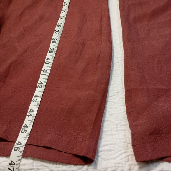 MODAL Pants Wide Leg Tassel Tie In Rust Red Womens. - Picture 10 of 10